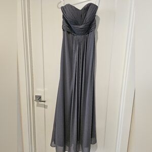 David's Bridal Charcoal Strapless Dress